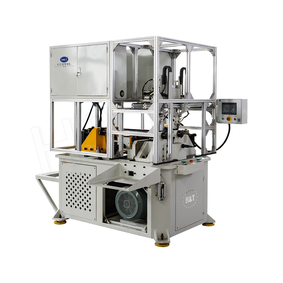 Unidad automatizada de una sola máquina formadora de extremos de tubos de estampado en frío